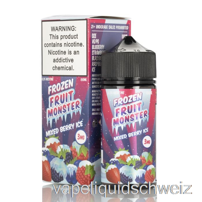 Ice Mixed Berry - Frozen Fruit Monster - 100 Ml 6 Mg Vape Liquid E-Liquid Schweiz
